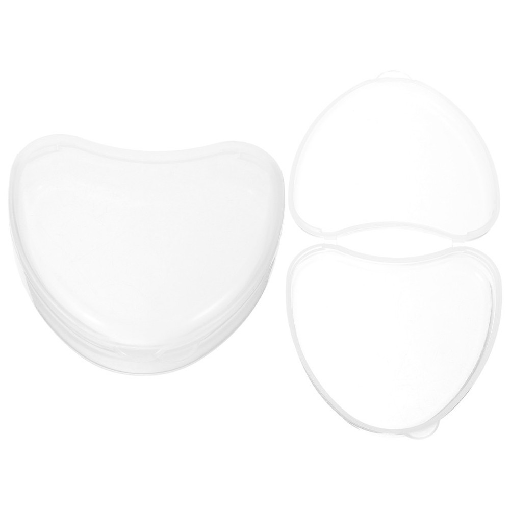 2 Pcs Convenient Denture Box Portable Container Lightweight Case