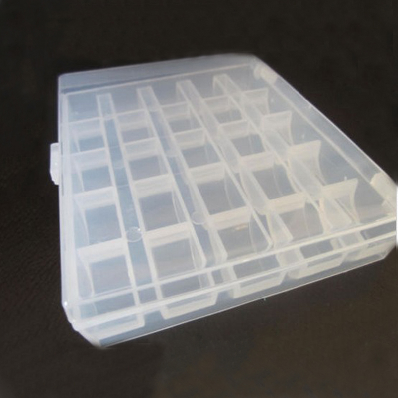 25 Spools Empty Bobbins Sewing Machine Bobbin Case Organizer Storage Plastic Box