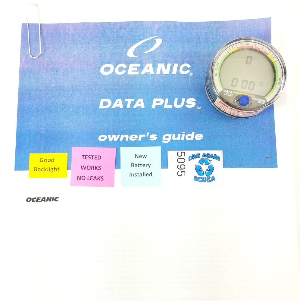 Oceanic Data Plus Air & Nitrox Puck Scuba Dive Computer + Manual EXCELLENT #5095