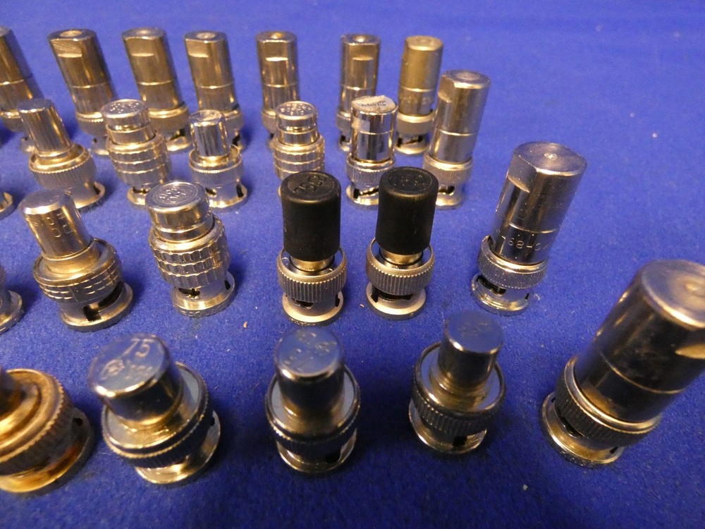 Assorted 75 Ohm BNC Terminator Connectors Qty 50