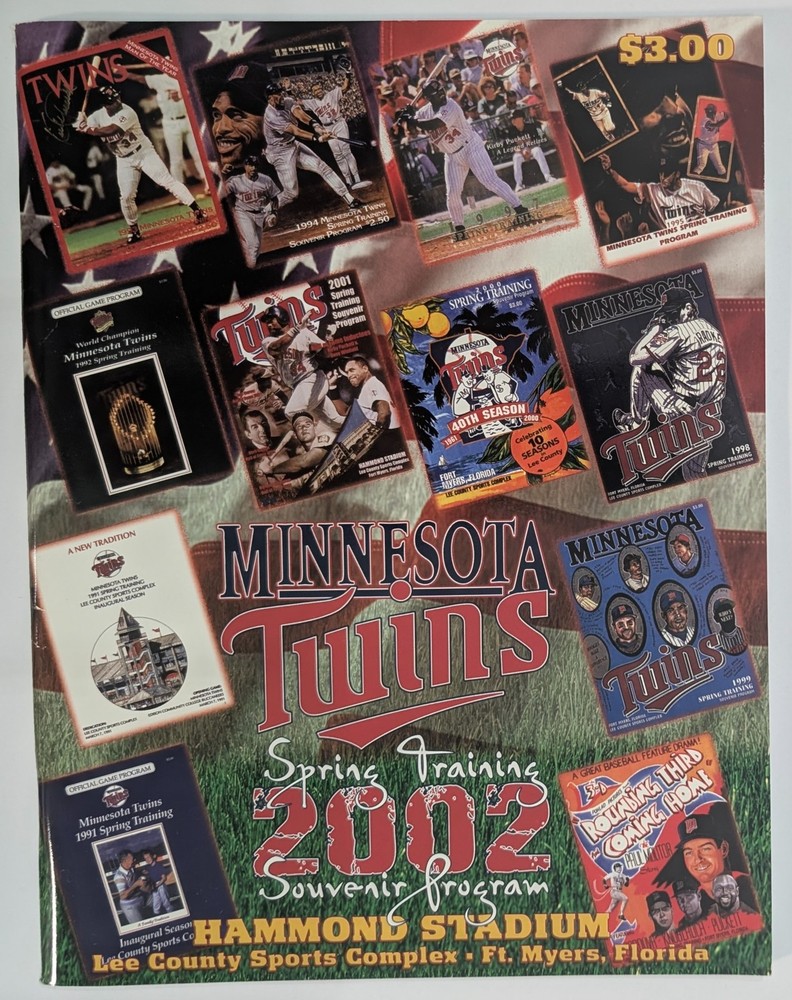 Minnesota Twins Spring Training Souvenir Program 2002 Hammond Stadium MLB SGA