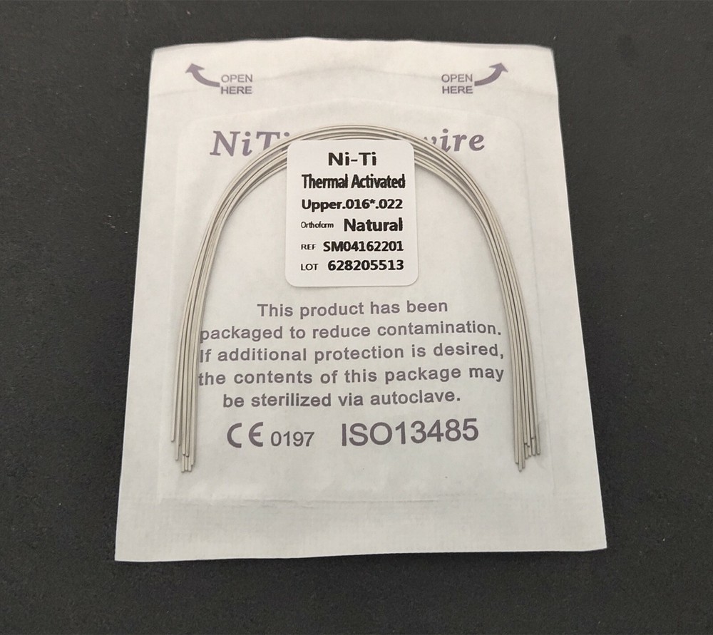 10Pcs Orthodontic Thermal Activated Niti Arch Wire Rectangular Arcs Nature Form