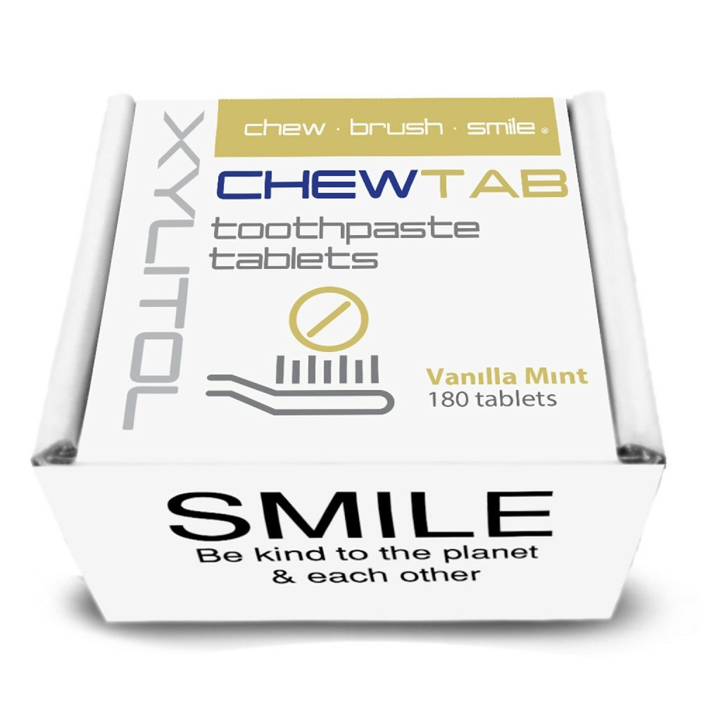 Chewtab Toothpaste Tablets, Vanilla Mint 180 Count Refill