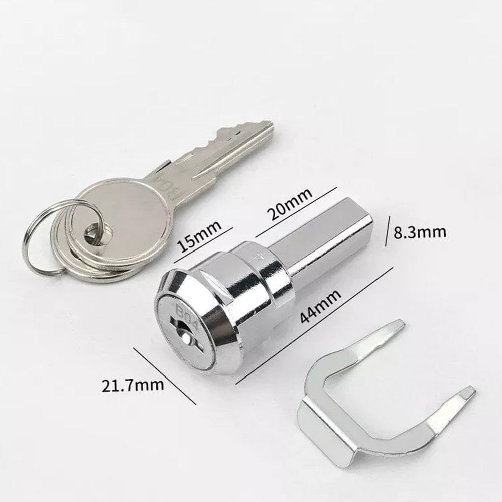 Silver Universal Toolbox Lock, Iron Cabinet Insert Linkage