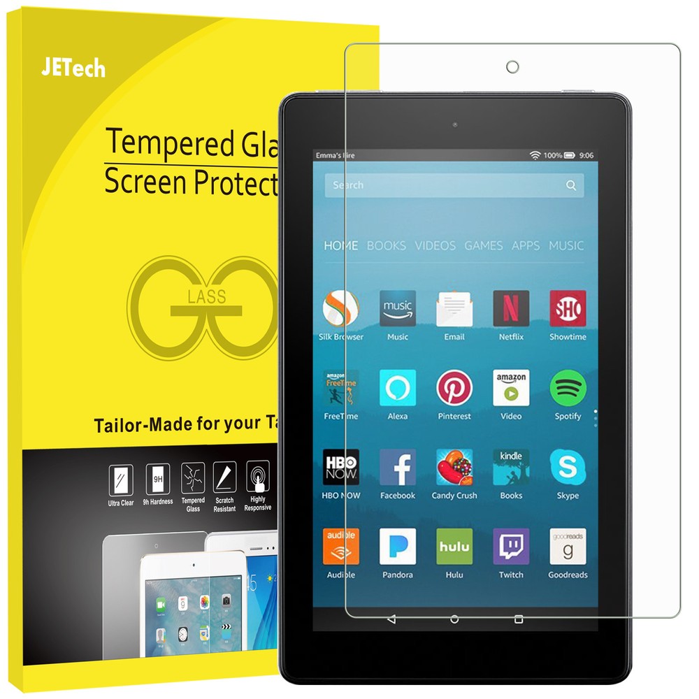 JETech Screen Protector for Amazon Fire HD 8 (2018, 2017 and 2016 Model)