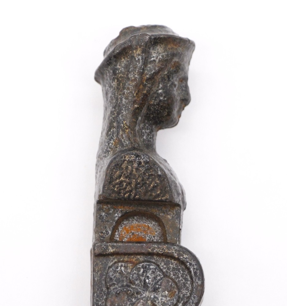 Antique Figural Black Cast Iron Window Shutter Drop Pull