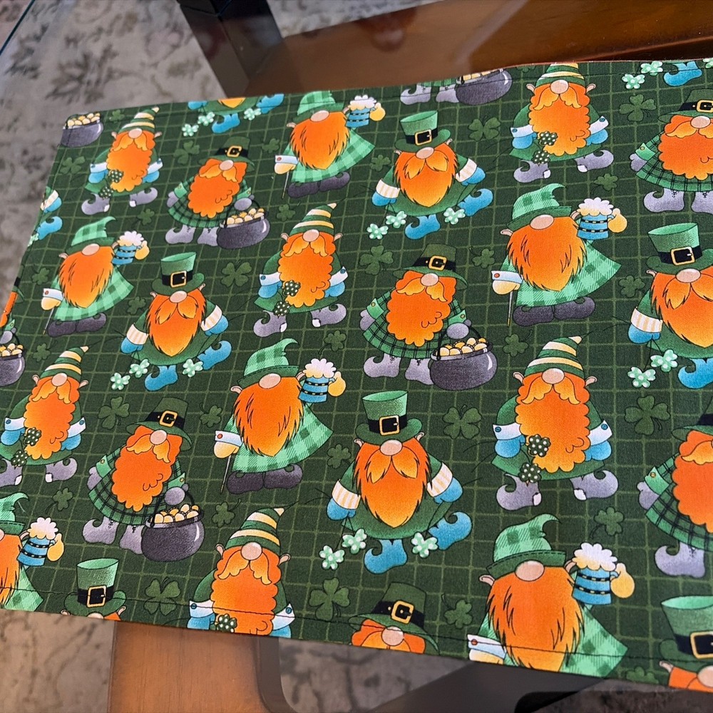St Patrick’s Day Leprechaun Gnome Table Runner New Handmade