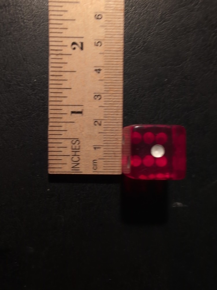 15 RED CLEAR SIX SIDED DICE