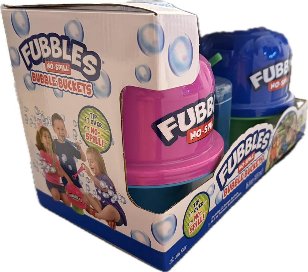 Fubbles No Spill Bubble Buckets Kids Bubble Machine Toys 2 Pack