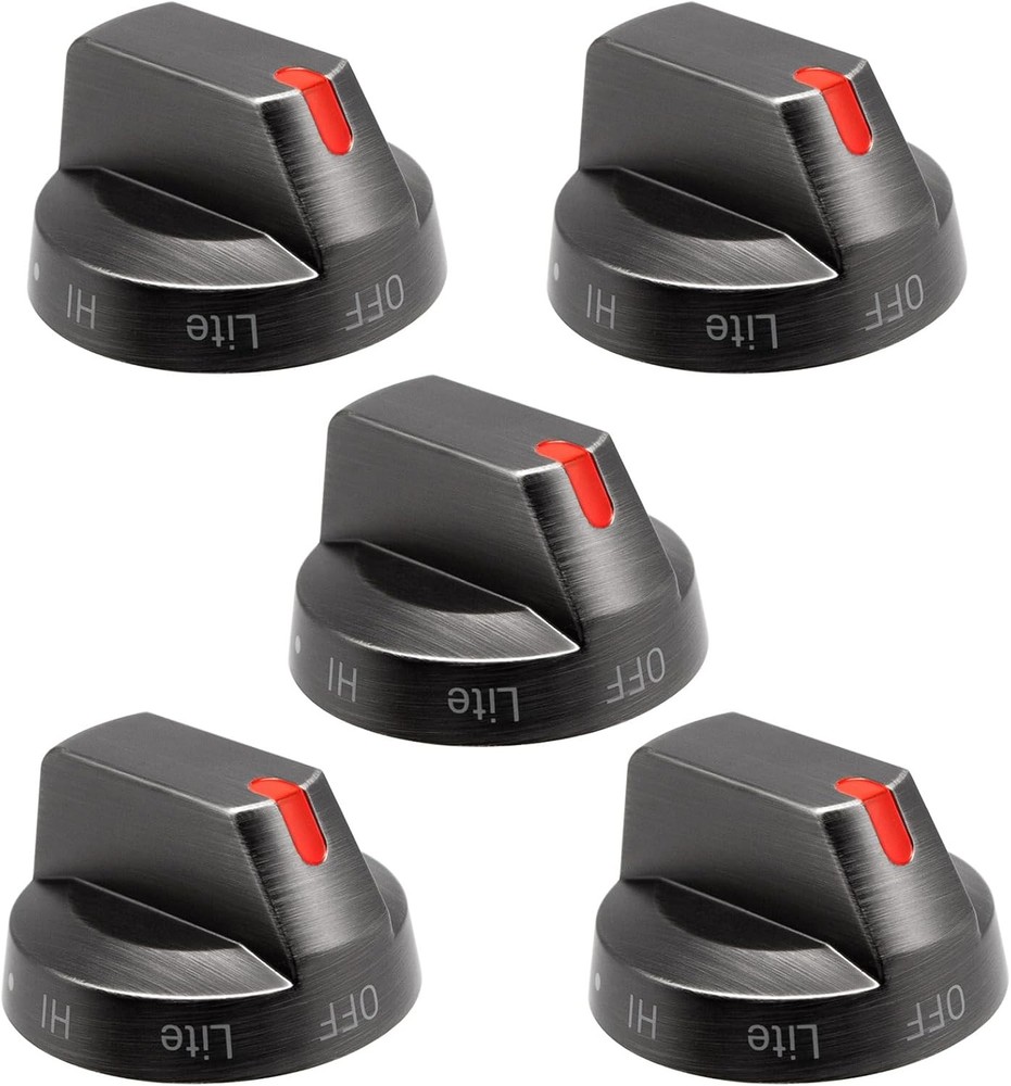 Samsung NX58K7850SG/AA-02 Oven Range Surface Burner Knobs (5 Pack)