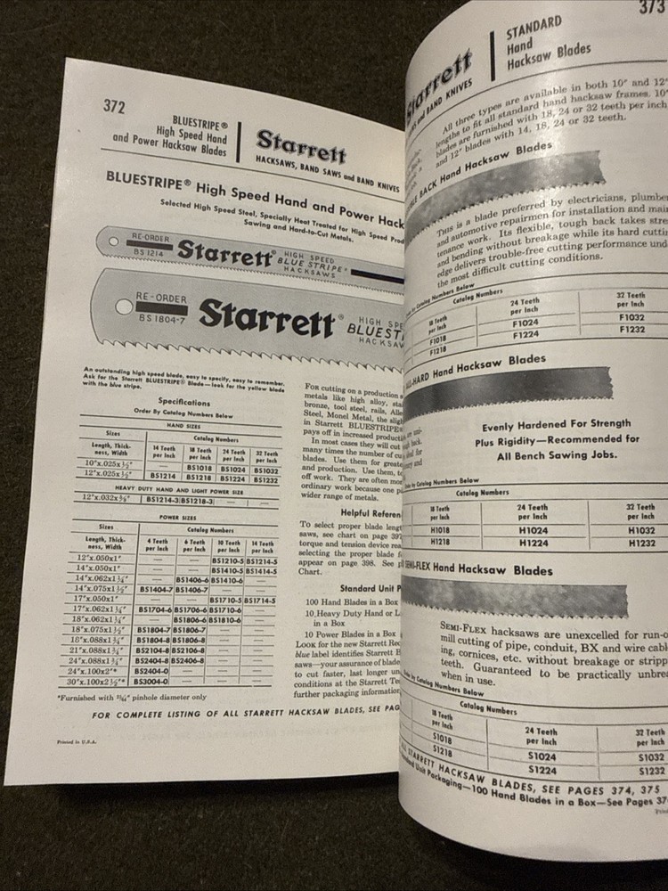 Starrett Catalog 75th Anniversary 🇺🇸