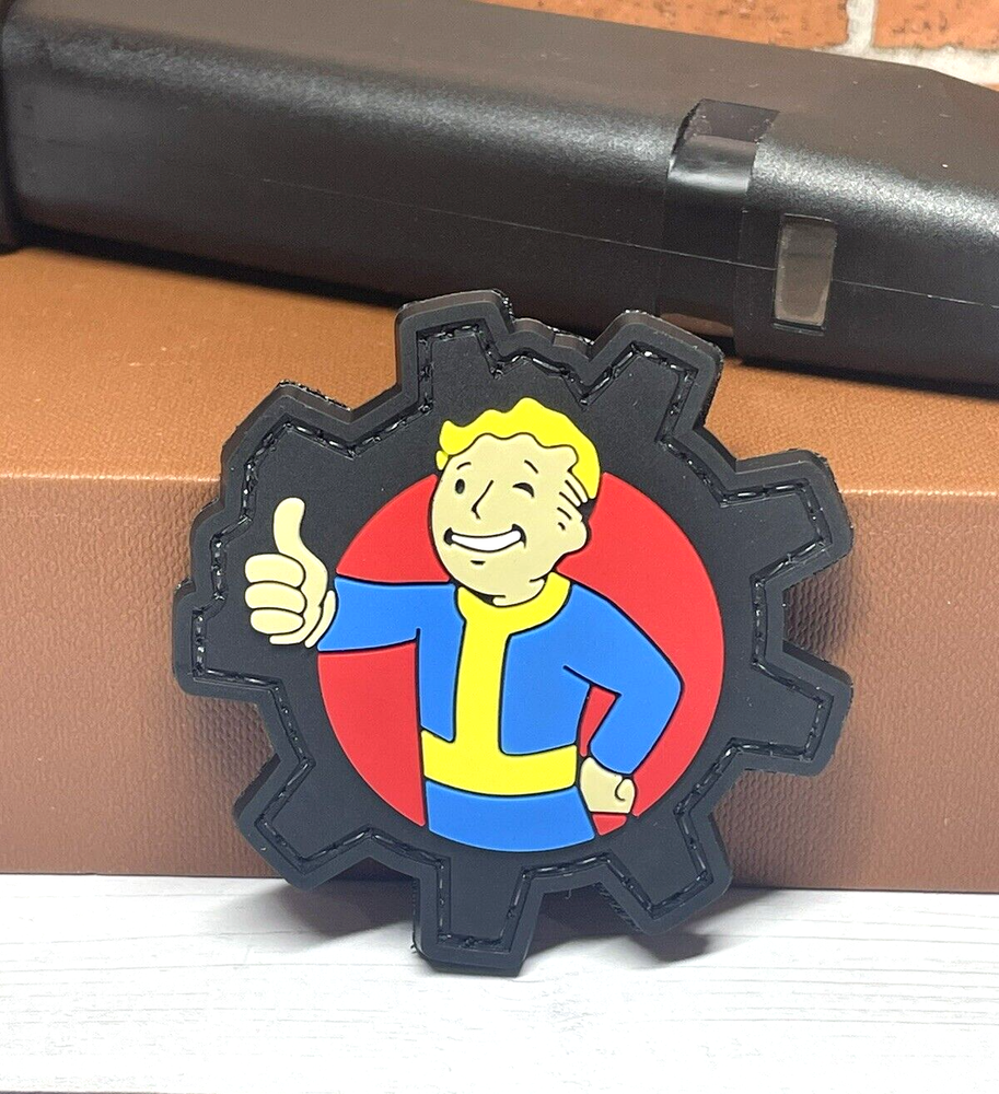 Tactical PVC Patch - Fallout Patch - Hook Loop Morale Vault Boy Gun Patch
