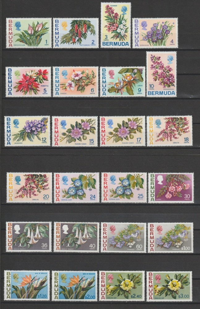 BERMUDA 1970/75 SG 249/265a MNH
