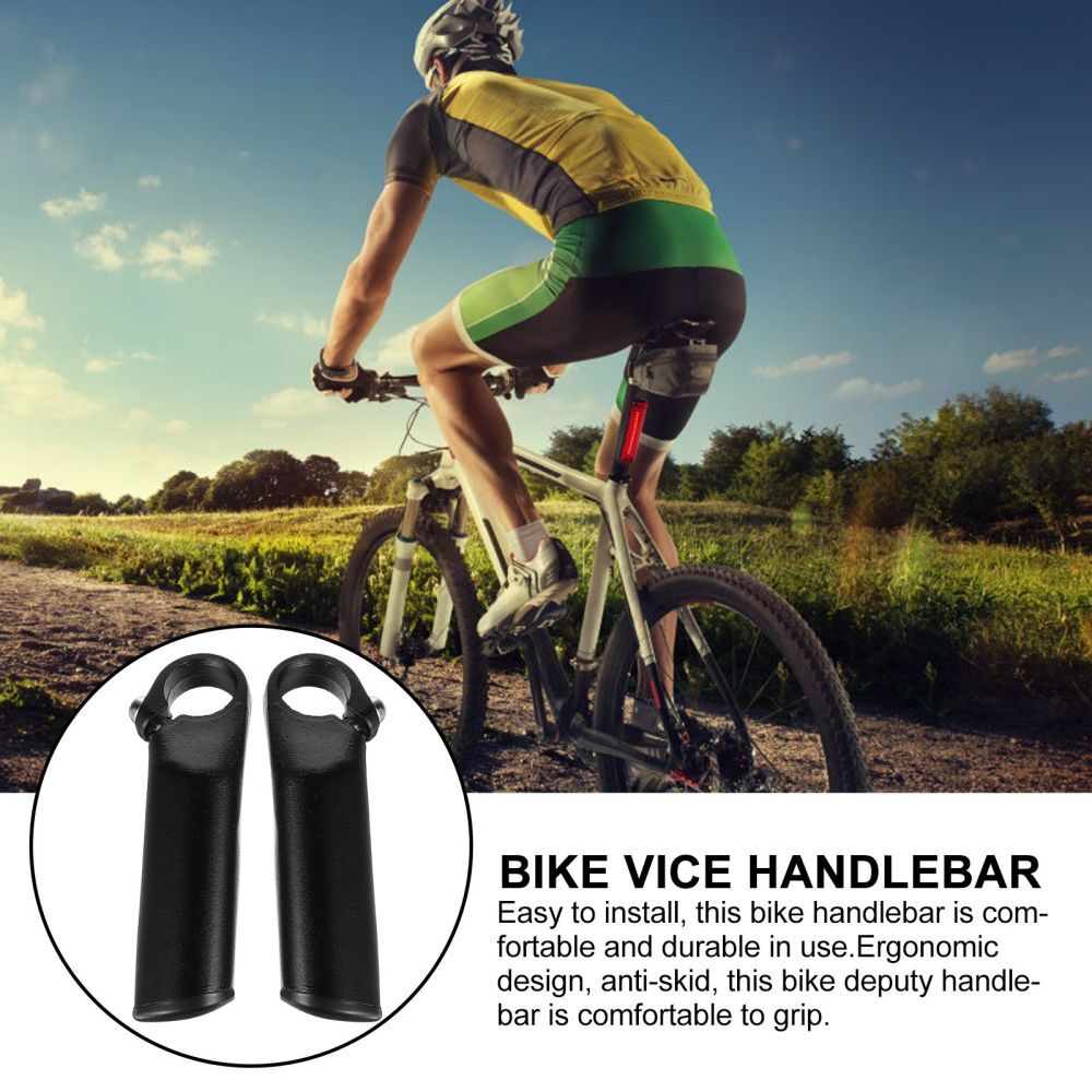 1 Pair Durable Handlebar Aluminum Alloy Auxiliary Handlebar (Black)