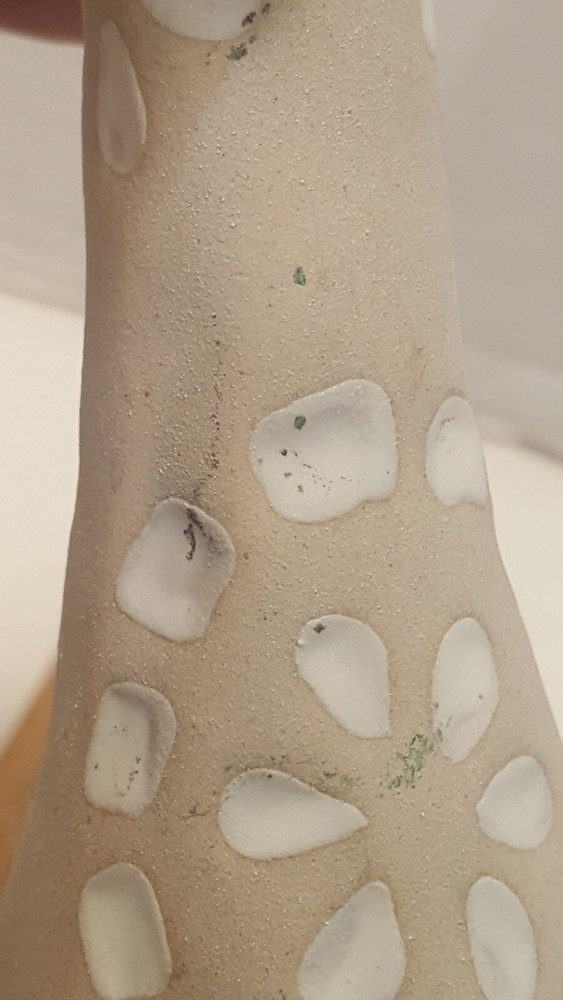 Boho Style Beige Ceramic Starburst Pattern Giraffe Planter Statue