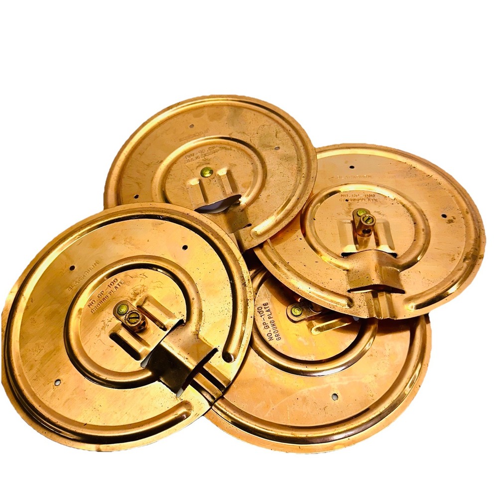 4 PK BLACKBURN GP-100 COPPER GROUND PLATE  7-1/2"