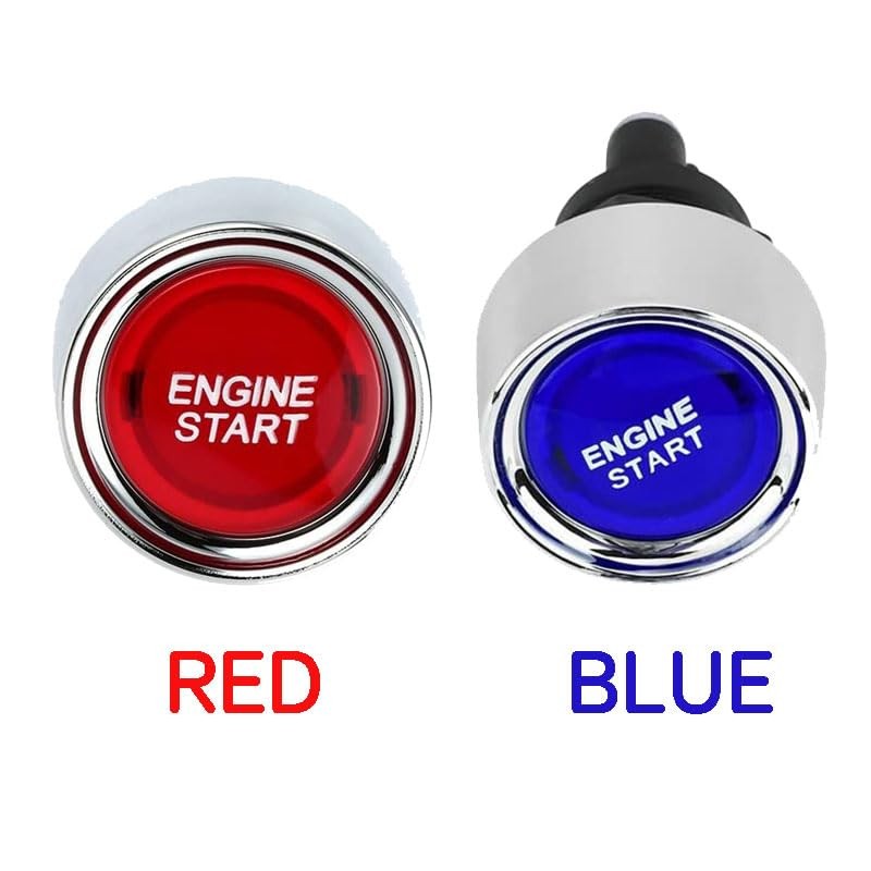 Engine Start Push Button Switch, 12V 20A Momentary Ignition Switch with Red