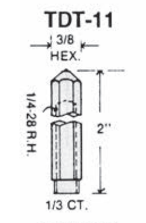 Pioneer Diamond Tool. 3/8" Hex Right Hand Thread