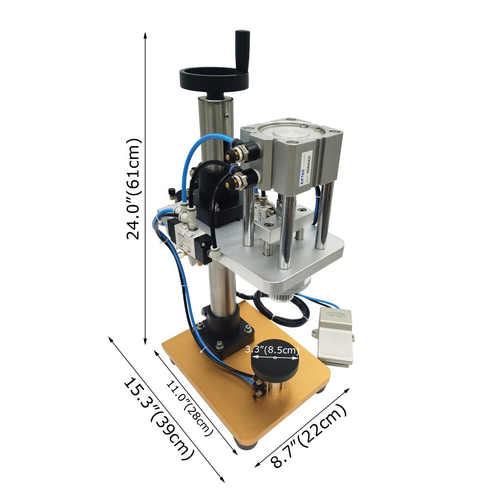 Pneumatic Perfume Bottle Sealing Machine Explosion Proof Type Diameter 0.59"