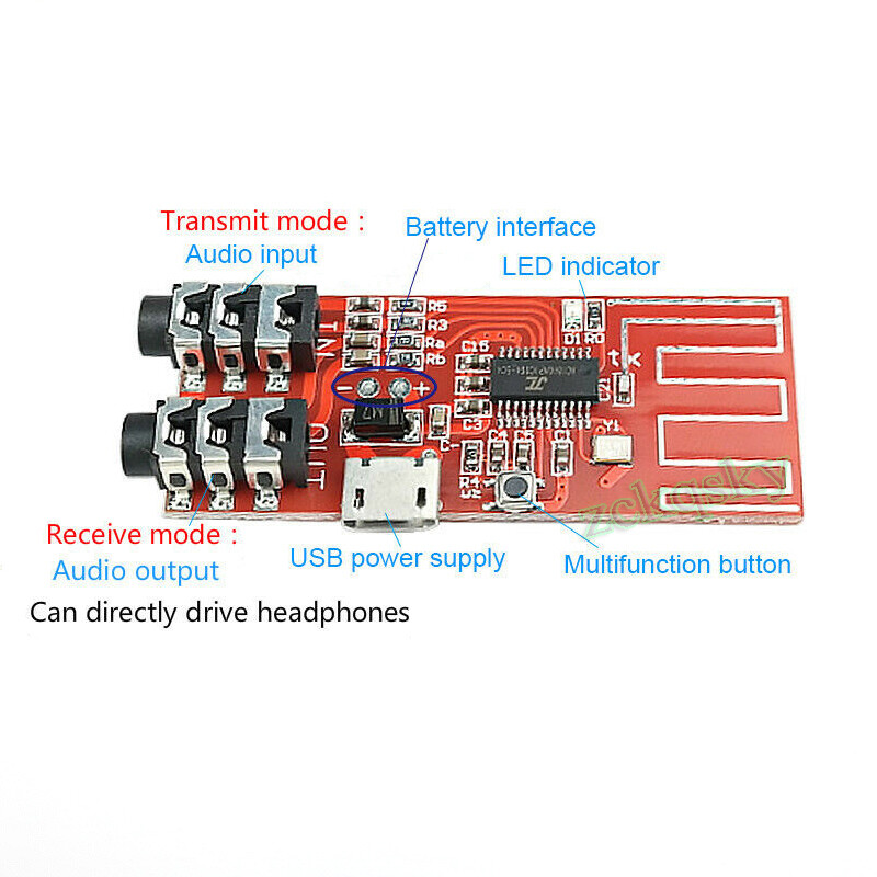 Wireless Stereo Bluetooth 4.2 Audio Receiver Transmitter Headphone Module