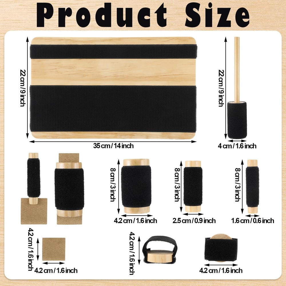 Hand Exercise Board with Hook and Loop Fasteners Hand Therapy Tool Equipment ...