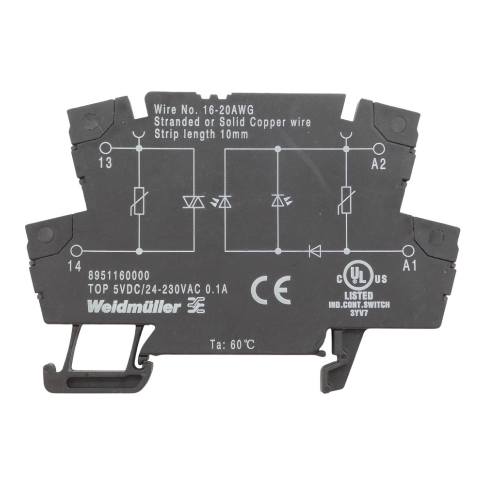 2x Weidmüller 8951160000 24...230V AC solid state relay/solid state relay -used-