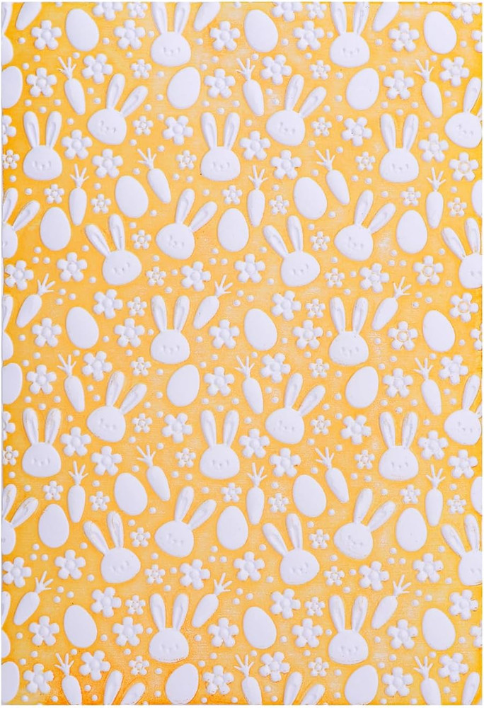 3D Embossing Folder Bunny Rabbits Easter Plastic Embossing Texture Fades Folders