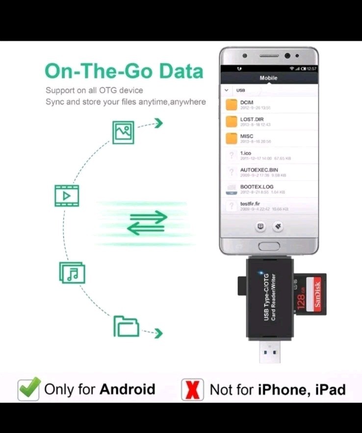 2-in-1 SD Card Reader: USB Type-C & Micro USB Adapter for Effortless Transfers
