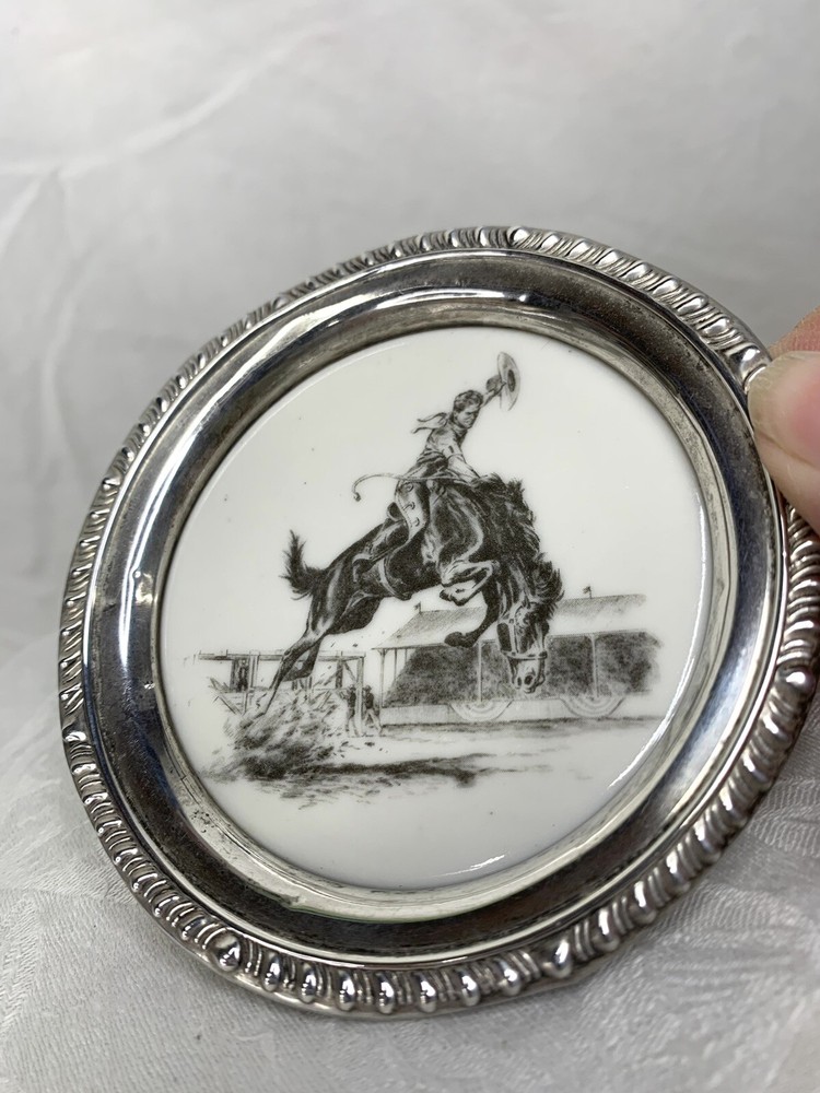Frank M Whiting Sterling Coaster Sam Savitt “Rodeo” For Delano Studios