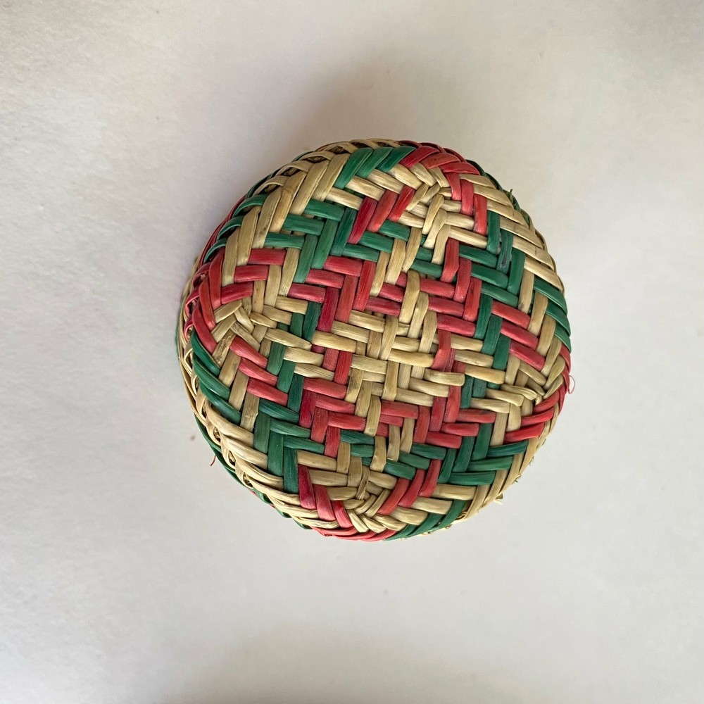 Small hand woven basket with Lid