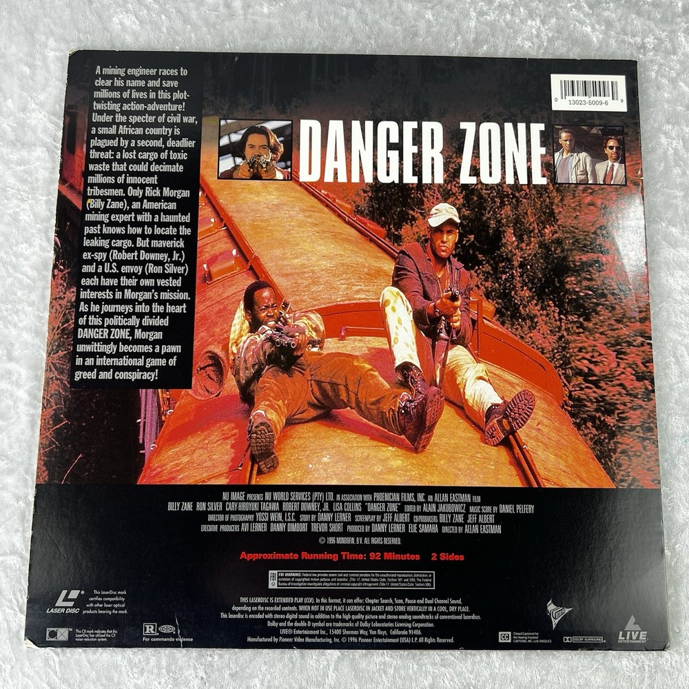 Danger Zone Laserdisc - 1996