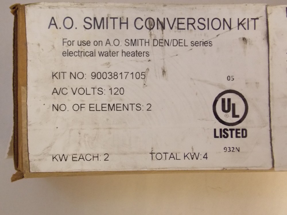 A.O. Smith 100109524 120V 2KW Element Conversion Kit 2-2000W Elements