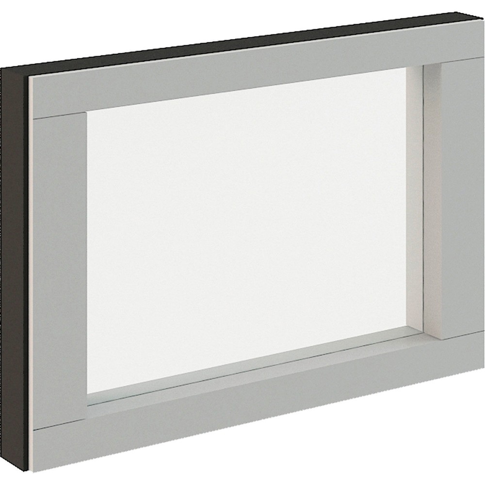Global Industrial Modular Partition Stacking Panel with Glass 24"W x 16"H