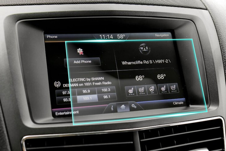 Crystal Clear Screen Protector for 2015 Lincoln MKT Vehicle Navigation