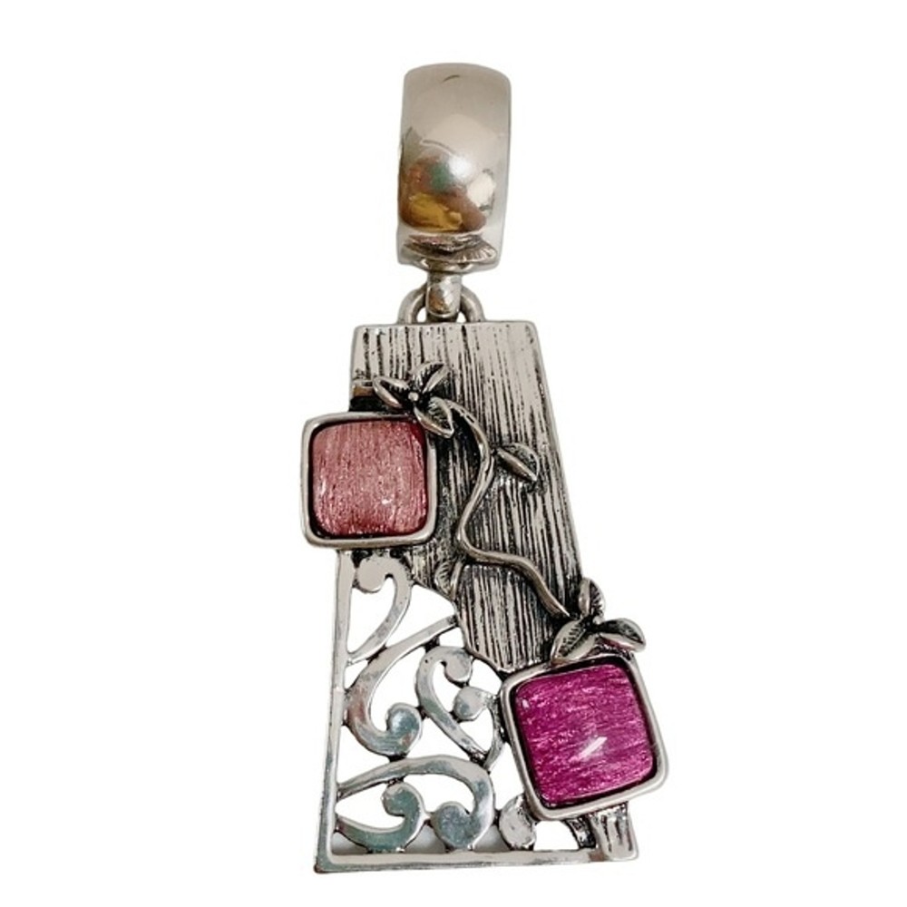 SilverTone Large statement Bold Pendant Approx 3"