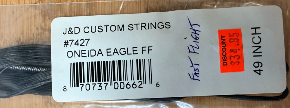 49" Length Compound Bow J&D Custom Oneida Eagle Fast Flight BowString #7427