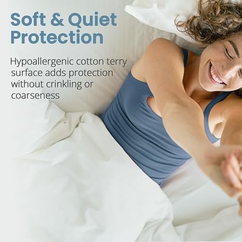Waterproof Size Mattress Protector - Fitted with Stretchable Cotton Blend Full