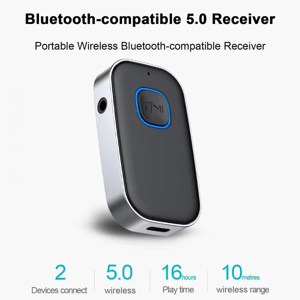 Electronic Bluetooth Transmitter Call Music Receiver AUX Adapter Headphone iPod