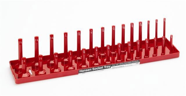 Hansen Global 1/2" Drive Standard SAE Inch Regular & Deep Socket Tray Organizer