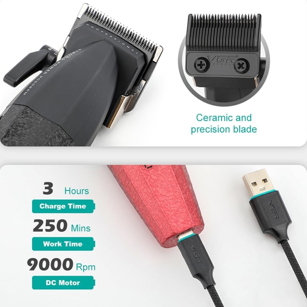 Combo Set Professional Cordless Hair Clipper & Trimmer |