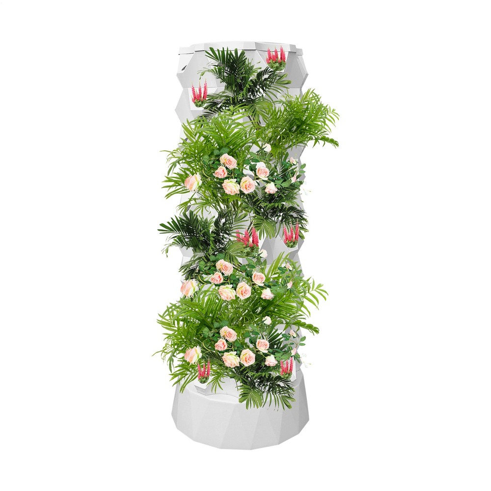 Vertical 80-Pots Hydroponics Tower Set Hydroponic Growing System Home Gardening