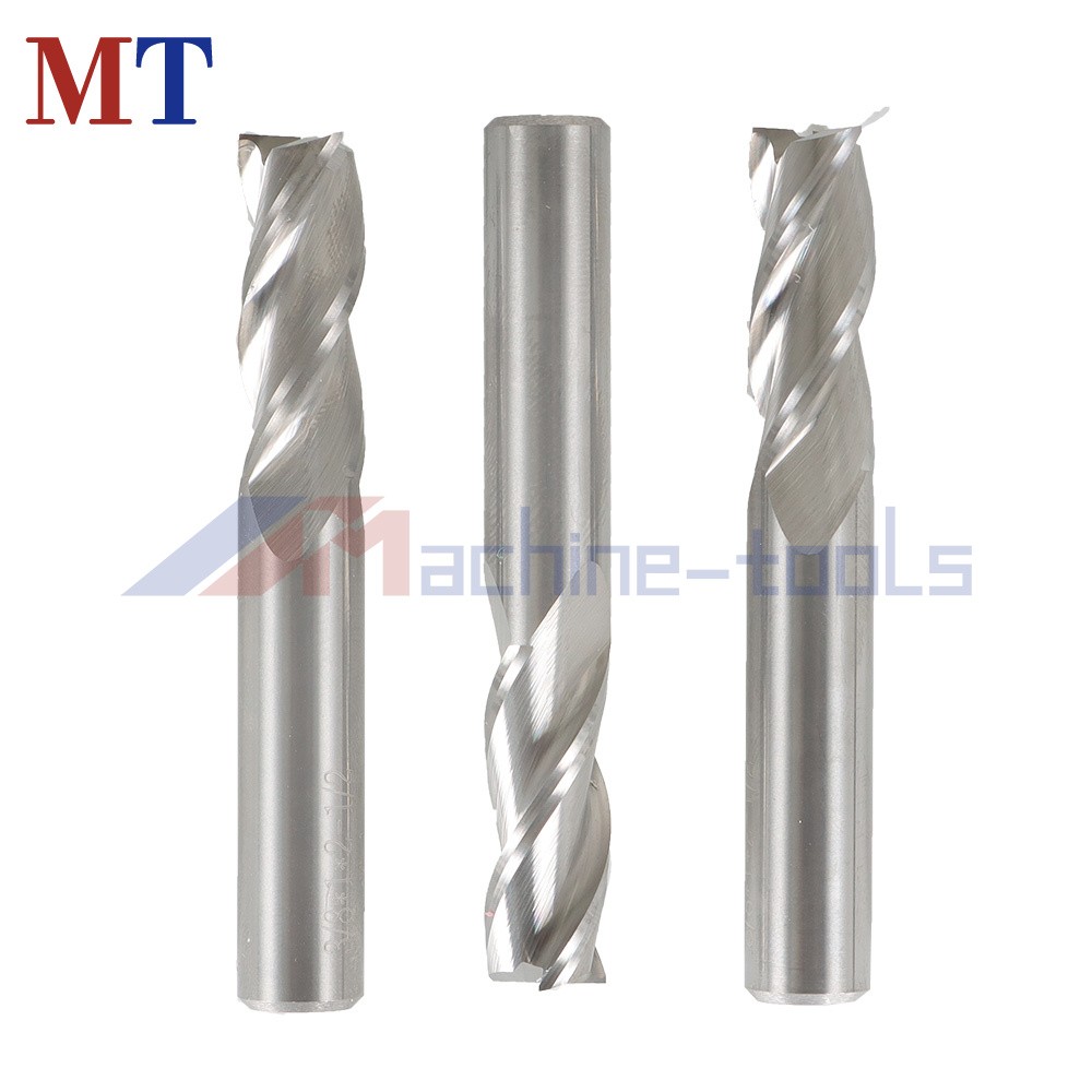 3 Pack 3/8" 3 Flute End Mill Regular 2-1/2" Overall Length Carbide
