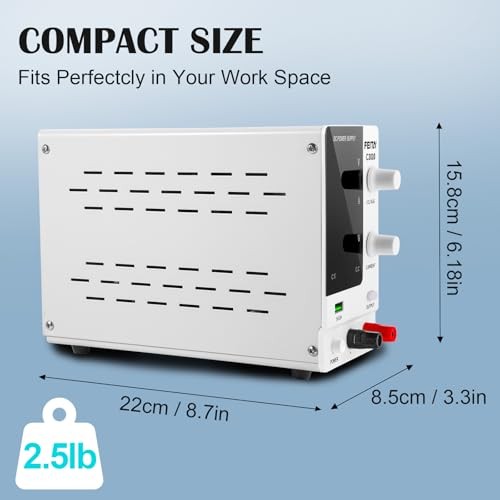 DC Power Supply Variable, 30V 10A Adjustable Switching Regulated 0-30V 0-10A
