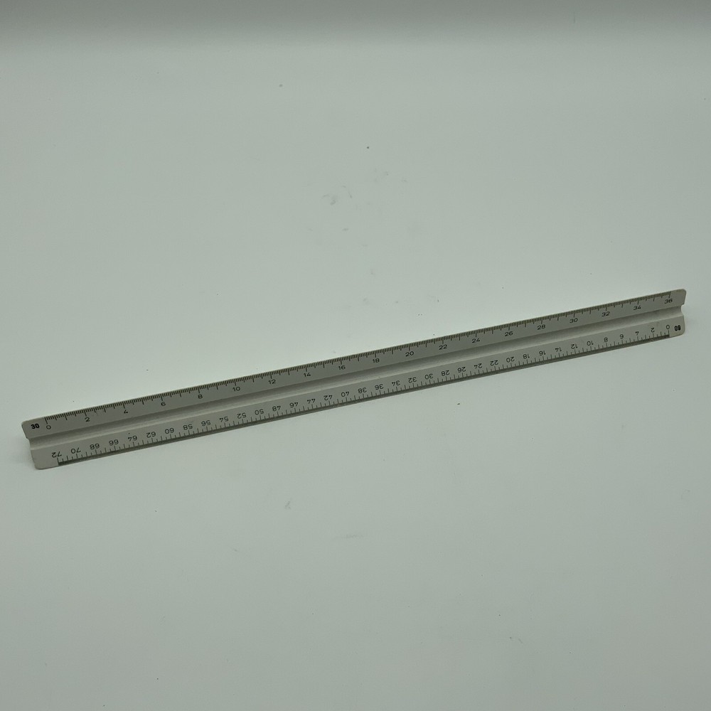 Alvin No. 111P 3 Sided Ruler Engineer Triangular Vintage Made in West Germany