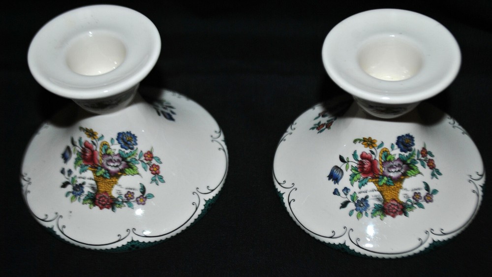 RARE Spode ANDOVER Candlesticks - Set of 2