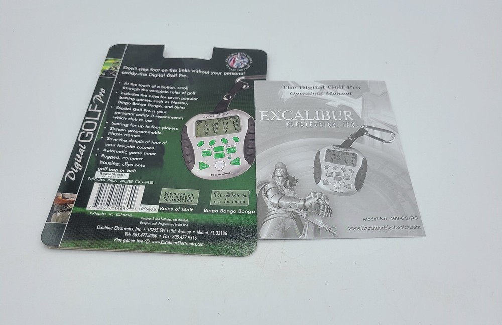 Excalibur Digital Golf Pro Scoring System Model No 468-CS-RS Works