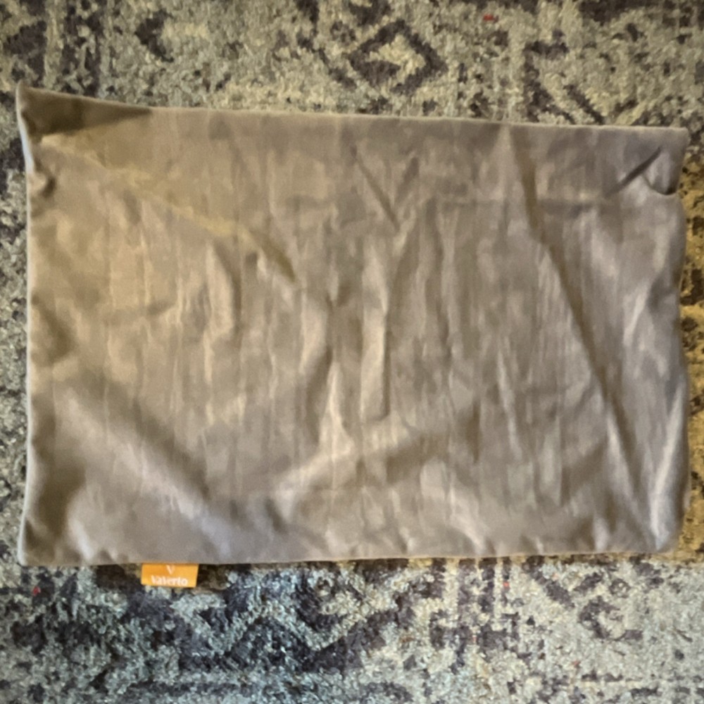 VaVerlo Gray Rectangular Solid Color Pillow Cover with Zip Closure
