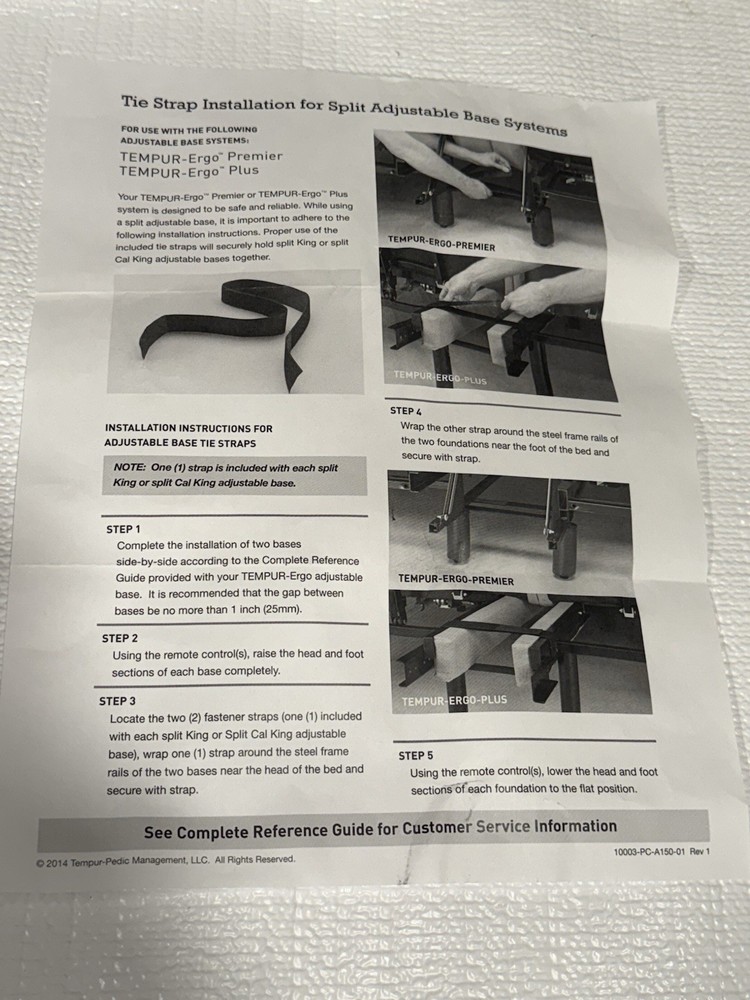 Tempur-Pedic Hook And Loop Frame Tie Strap