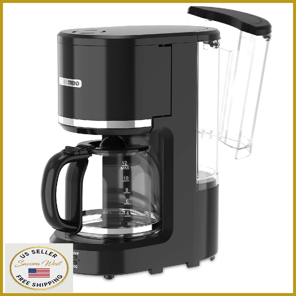 KITCHENTREND 10-Cup Programmable Coffee Maker, Permanent Filter, Auto Shutoff