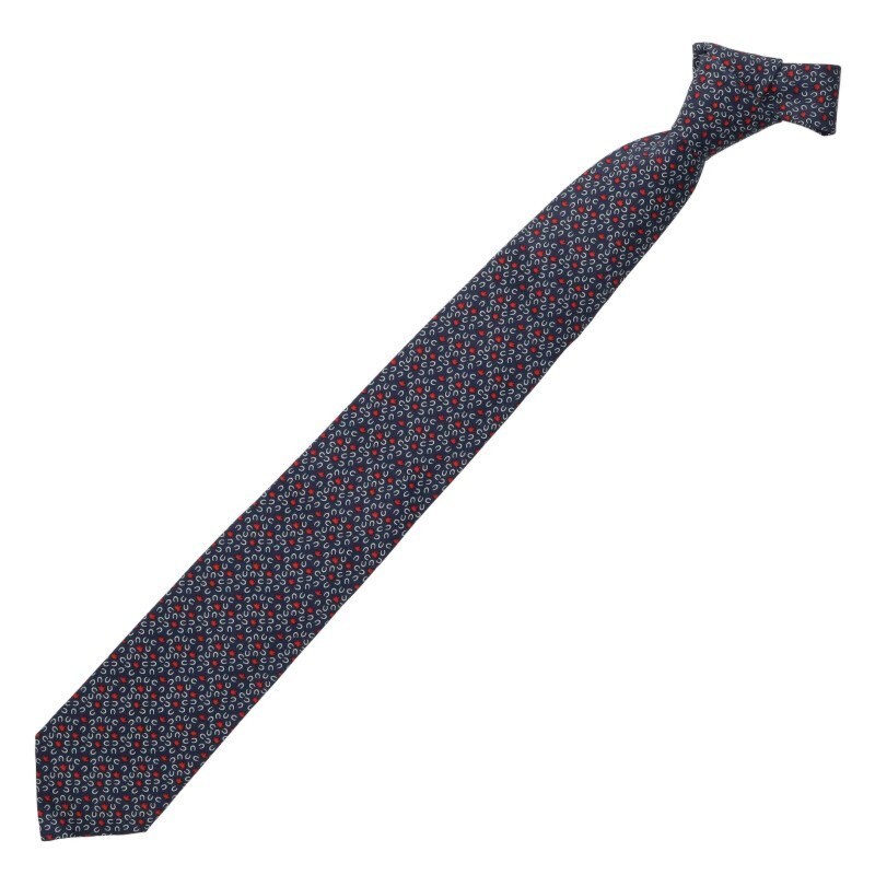 HERMES silk all over pattern tie used BS99